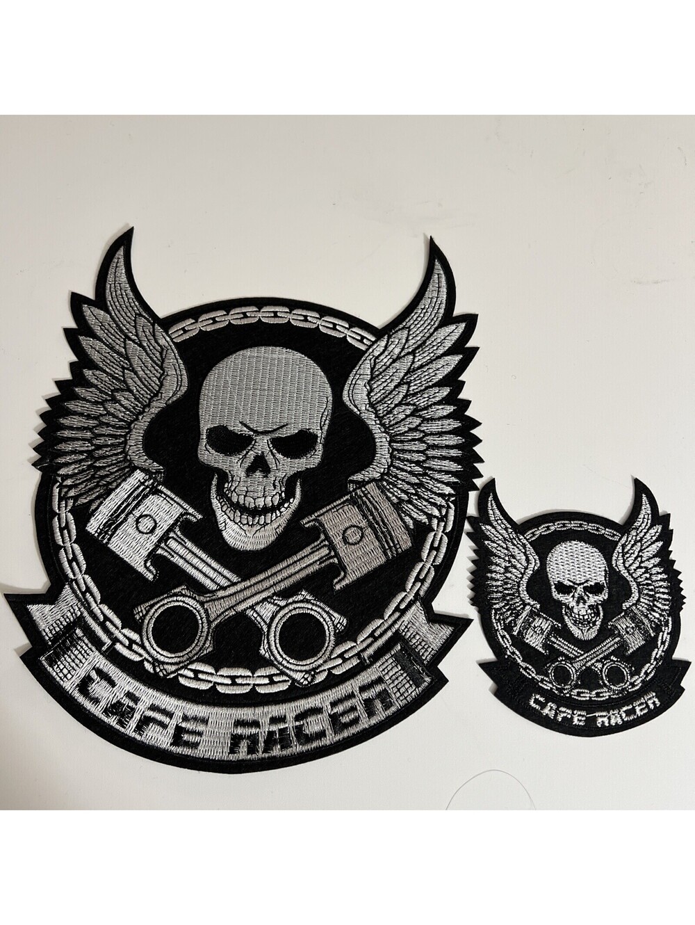 11.5 inch Skull Patches Motorcycle Death Skull Jackets Iron on Harley Davidson